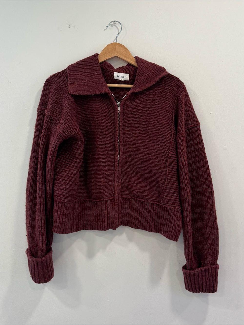 Bohme HALLIE ZIP UP CARDIGAN chunky Sweater